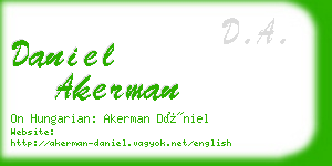 daniel akerman business card